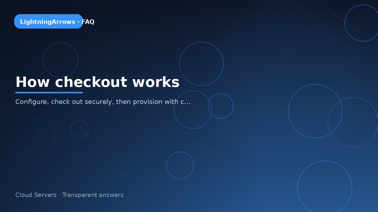 How checkout works — LightningArrows FAQ